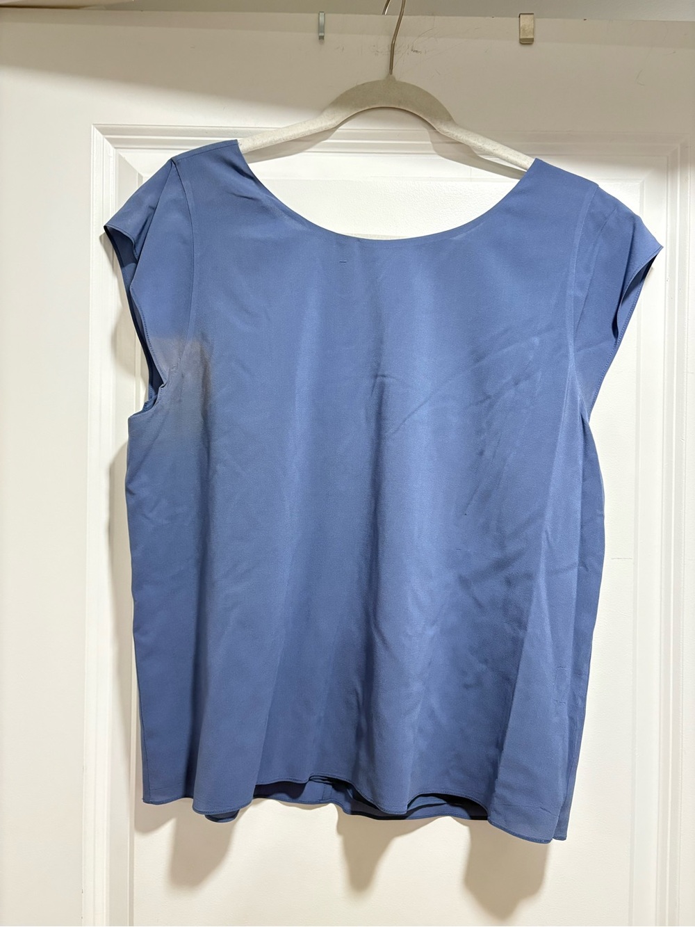 Alice + Olivia Periwinkle Cap Sleeve Silk Blouse